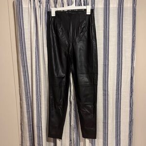 Zara women’s  Sleek Black faux leather Pants